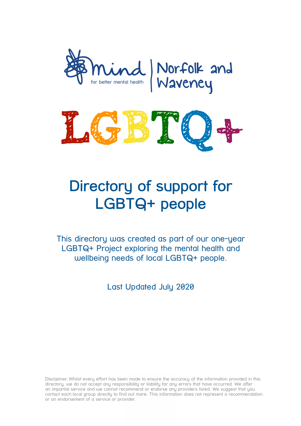 LGBTQ+ Support July 2020