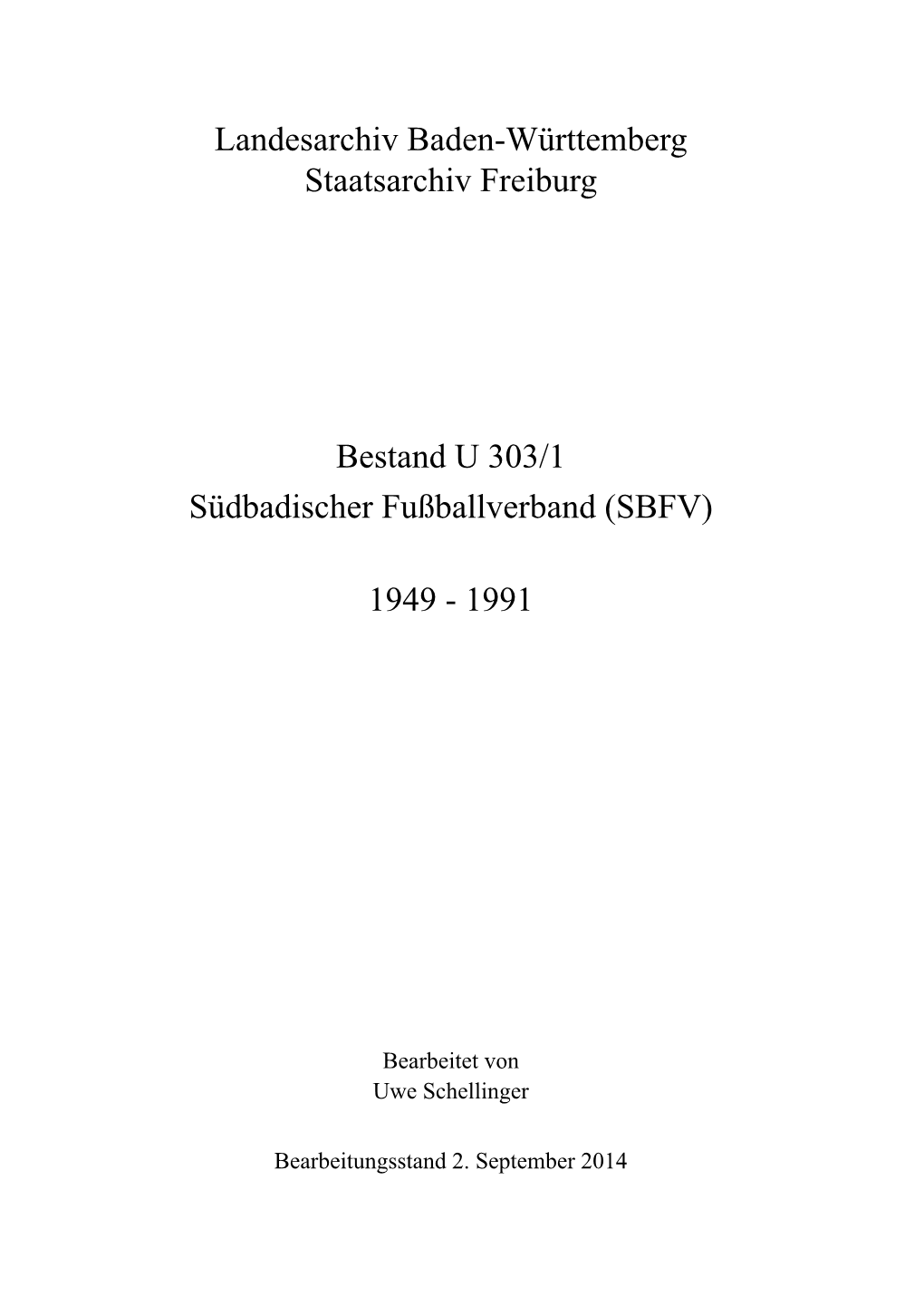 Südbadischer Fußballverband E.V