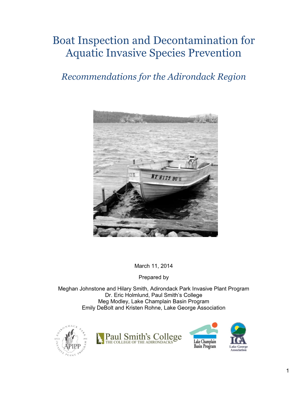 Boat Inspection and Decontamination for Aquatic Invasive Species Prevention