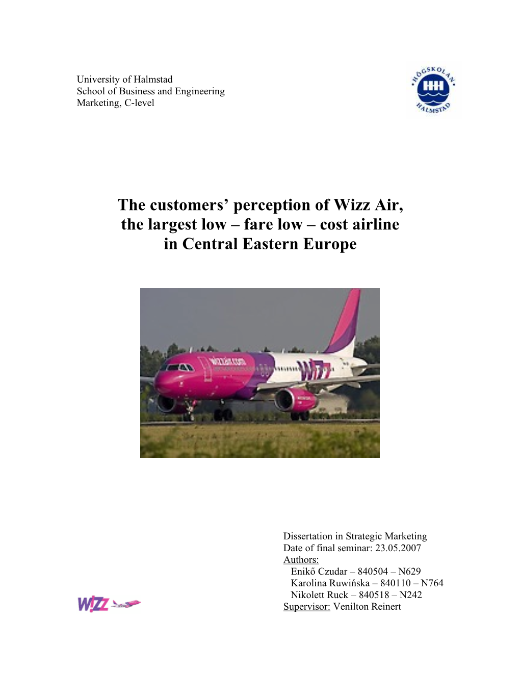 The Customers' Perception of Wizz Air, the Largest
