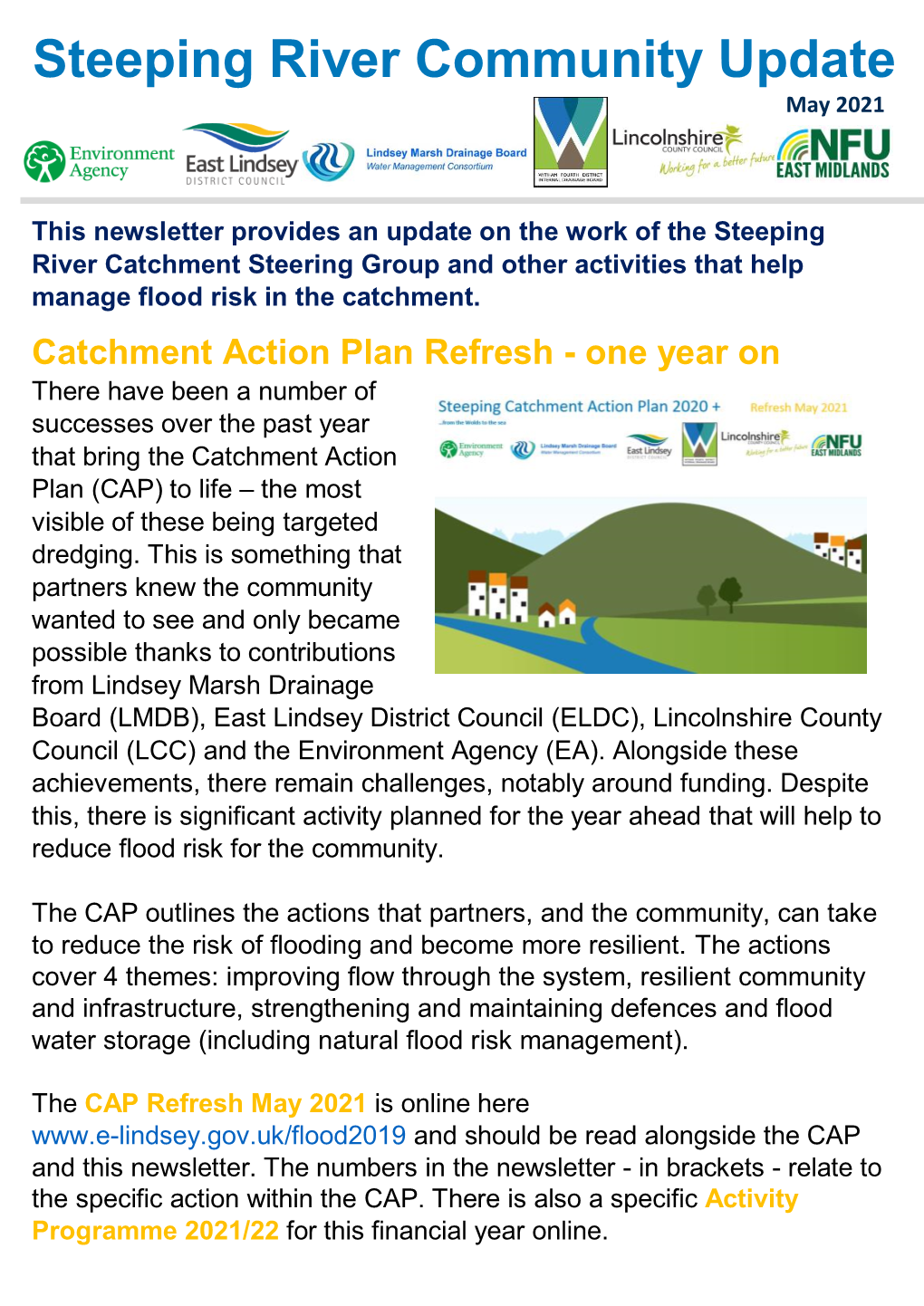 Steeping River Community Update May 2021