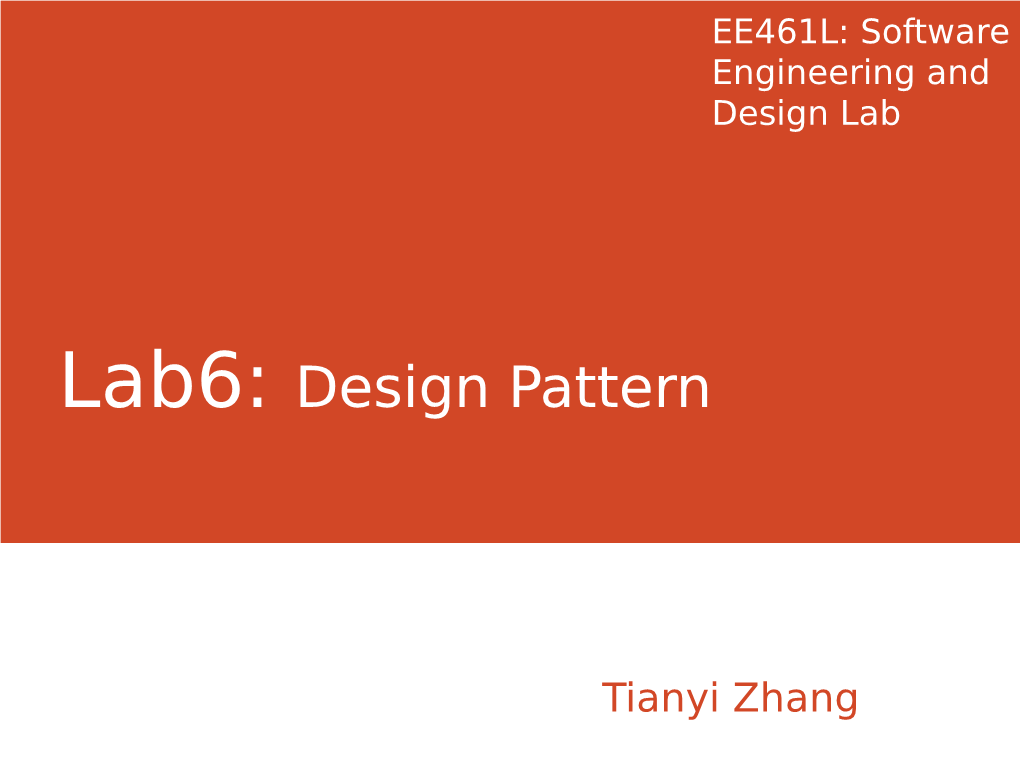 Lab6: Design Pattern