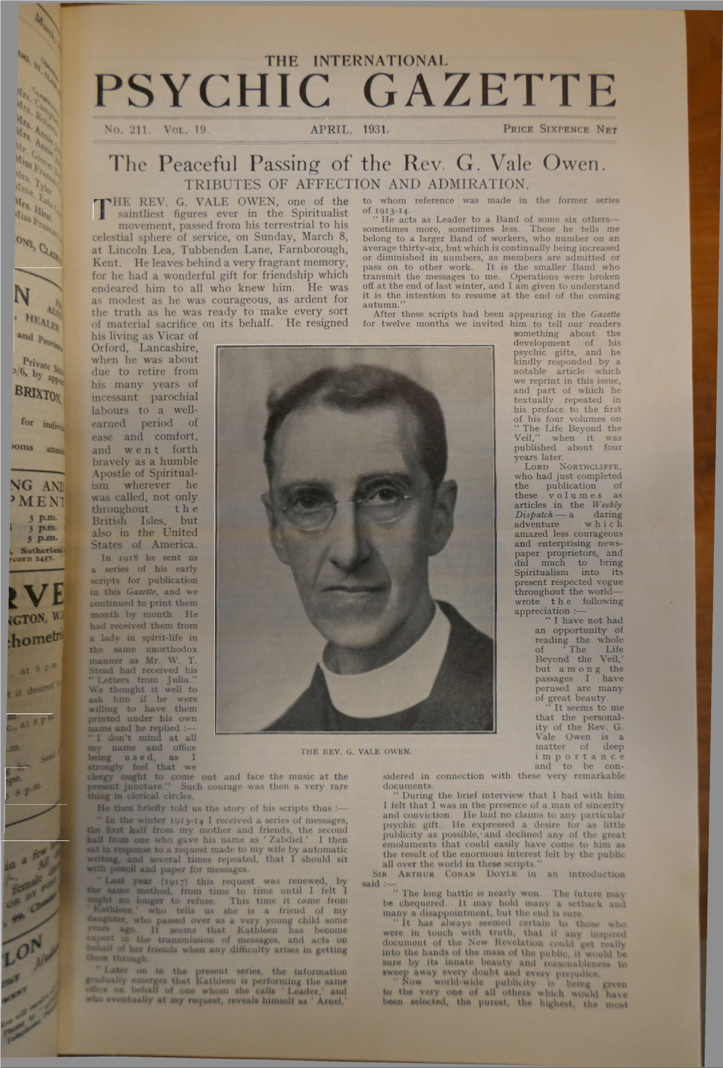 International Psychic Gazette V19 N211 Apr 1931