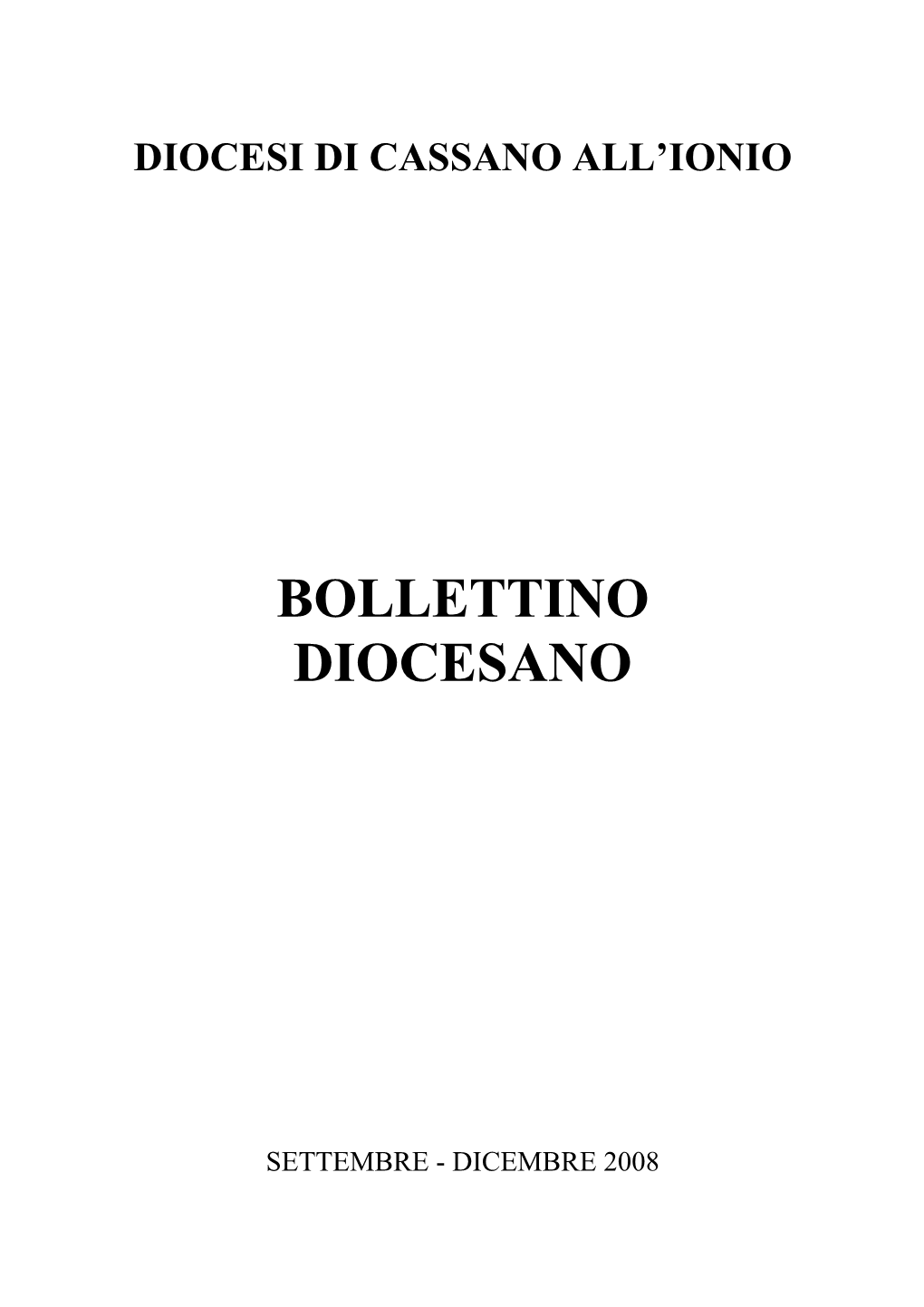 Bollettino Diocesano