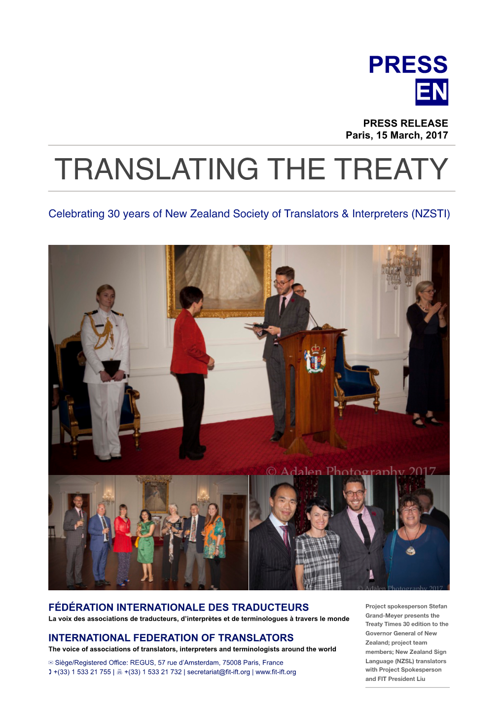 Treaty Times Thirty Press Release EN