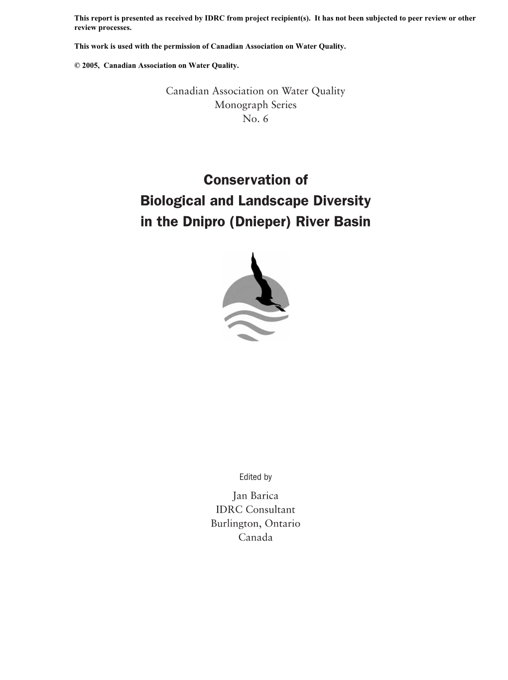 Conservation of Biological and Landscape Diversity in the Dnipro (Dnieper) River Basin