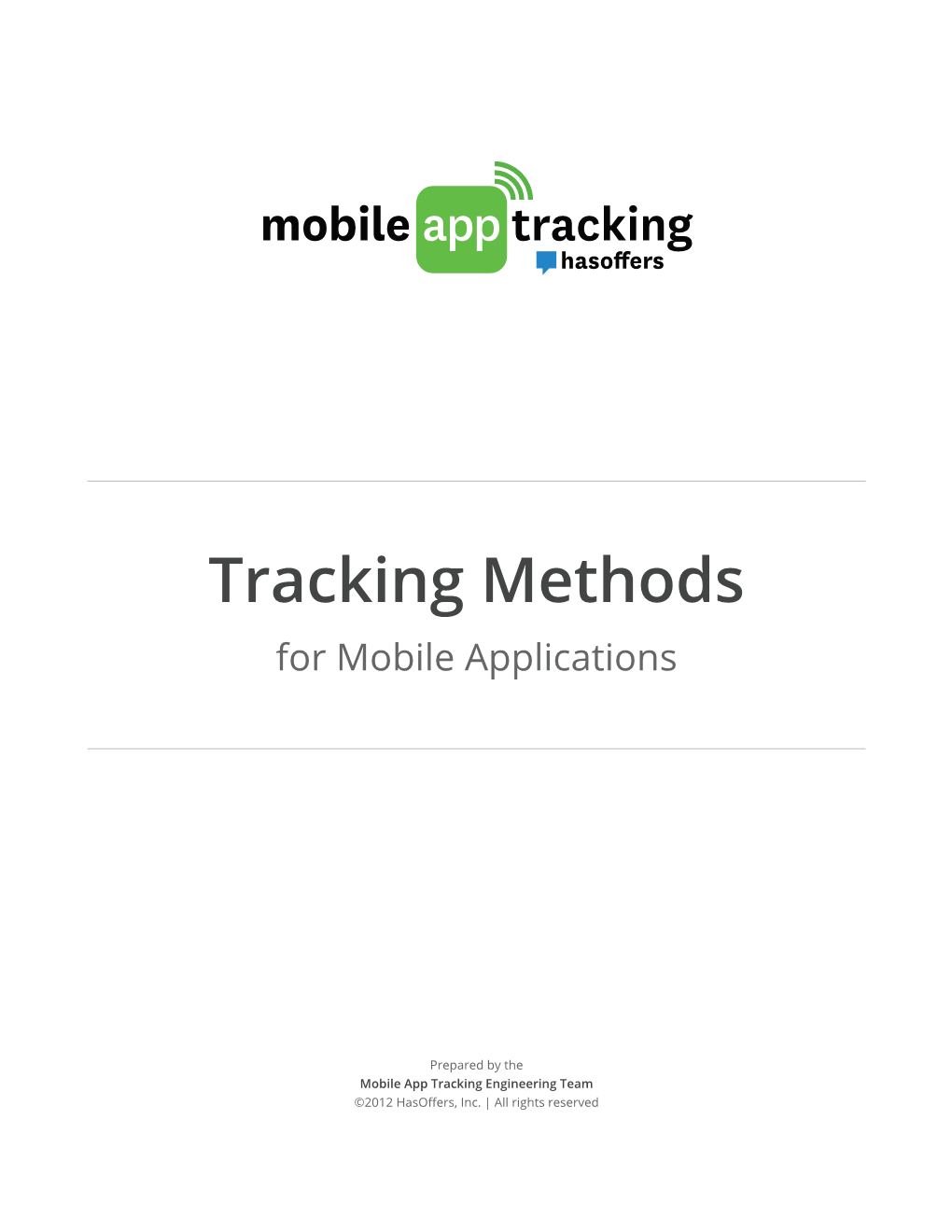 Tracking Methods for Mobile Applications