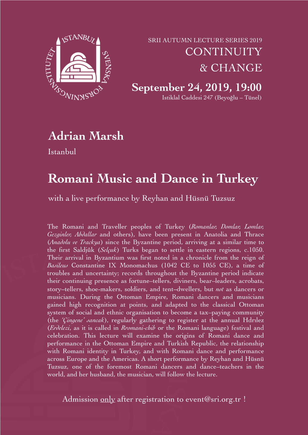 Romani Music and Dance in Turkey Adrian Marsh