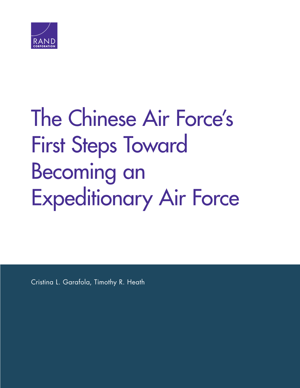 The Chinese Air Force's First Steps Toward