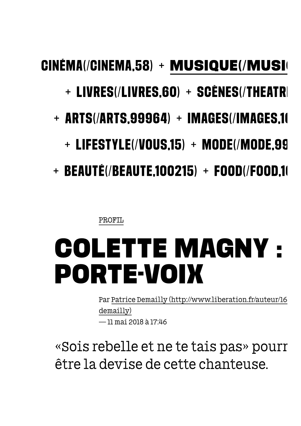 Colette Magny : Porte-Voix