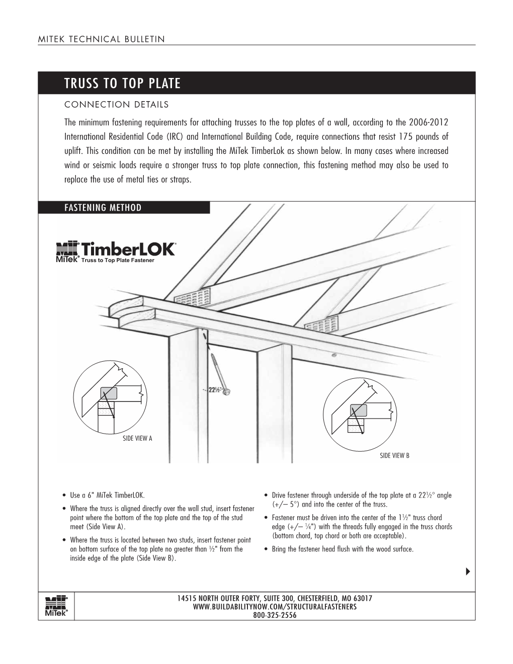Truss to TOP PLATE