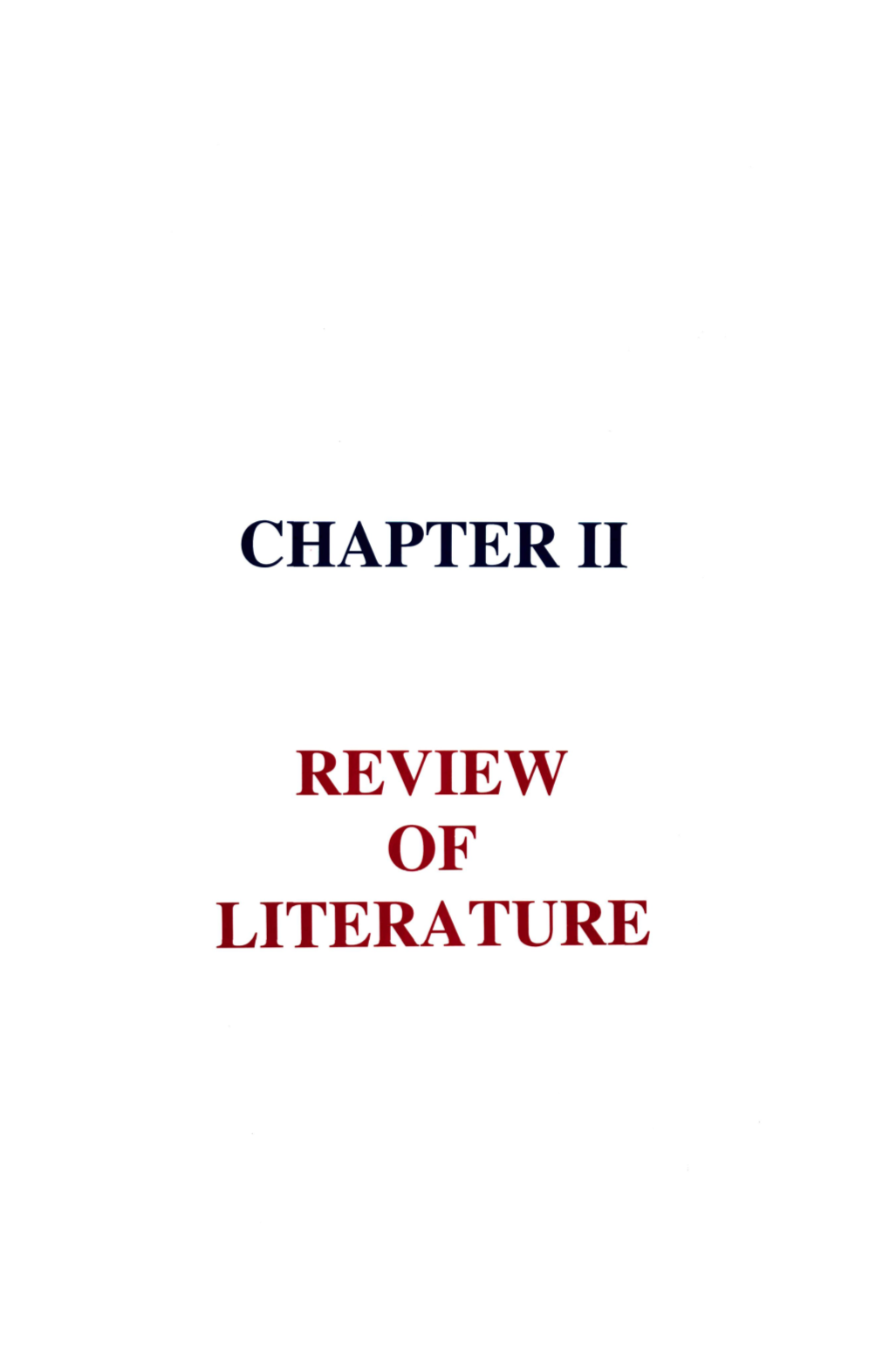 Chapter Ii Review of Literature