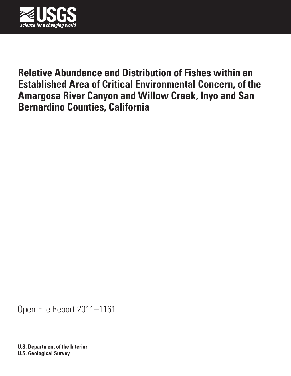 Relative Abundance and Distribution of Fishes Within an Established