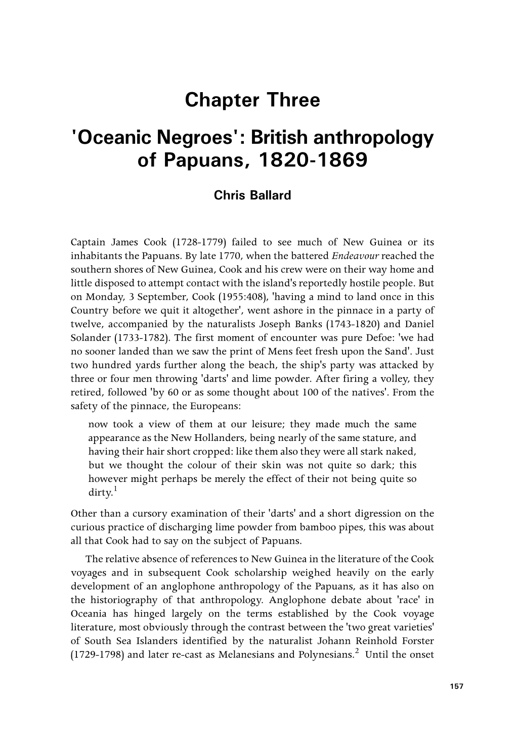 Chapter Three 'Oceanic Negroes': British Anthropology of Papuans, 1820-1869