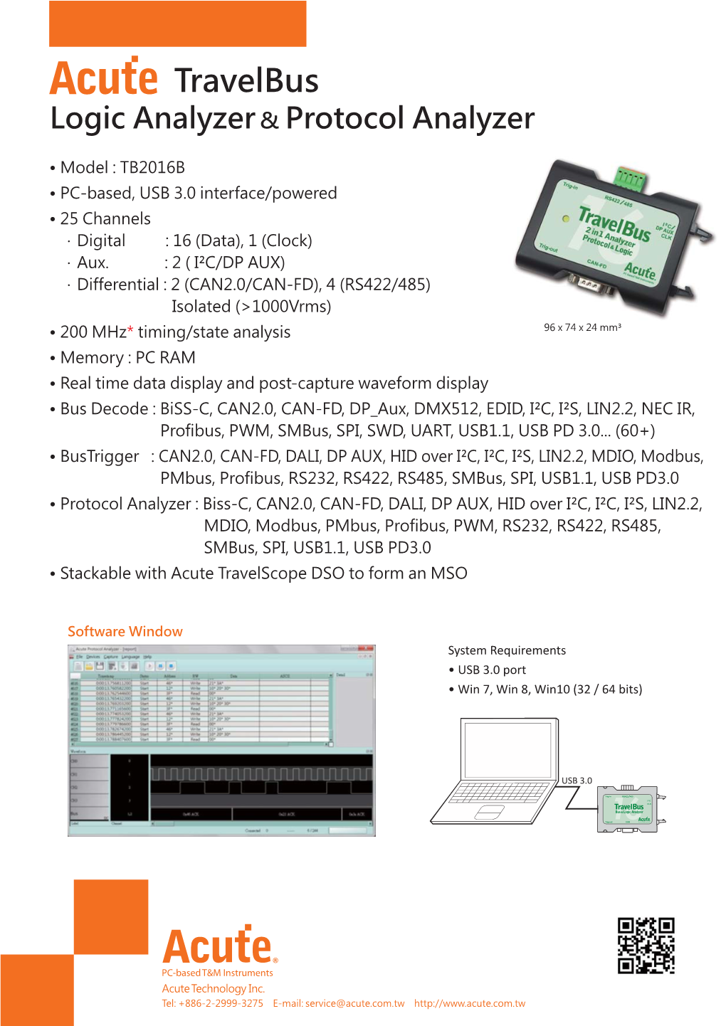 Travelbus Logic Analyzer & Protocol Analyzer