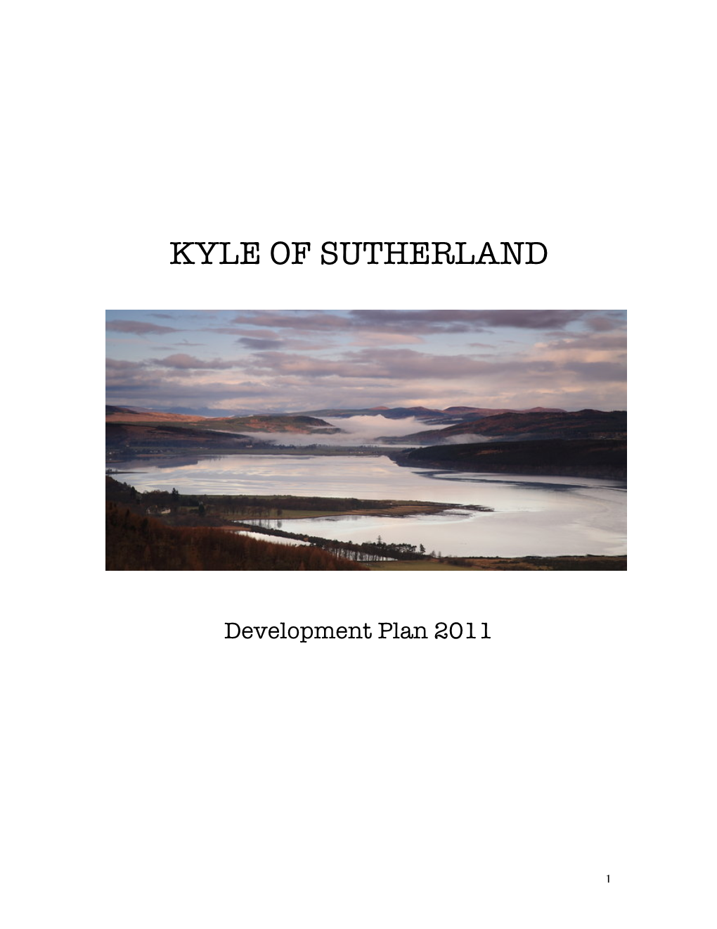 Kyle of Sutherland Development Plan
