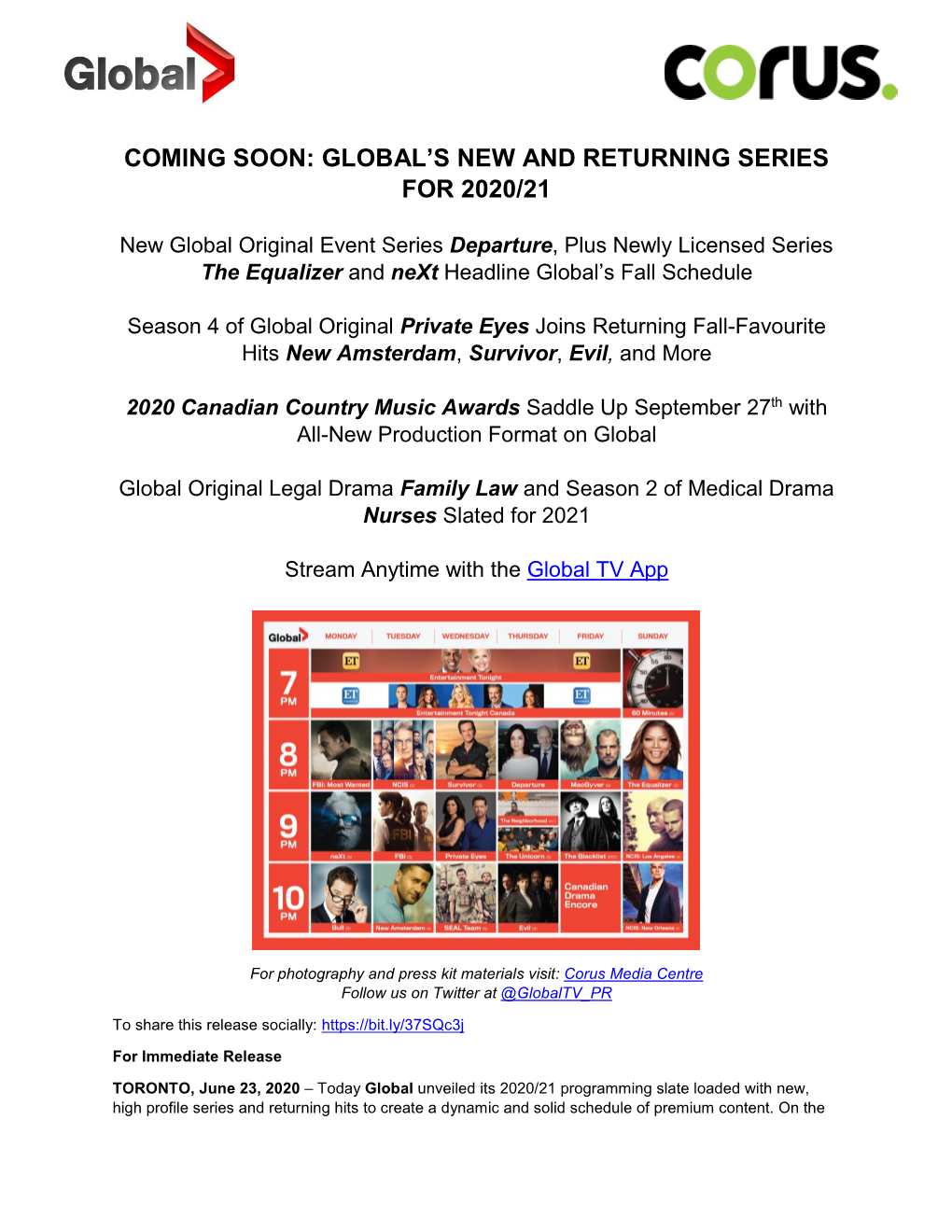 Global 2020 Upfront Announcement FINAL