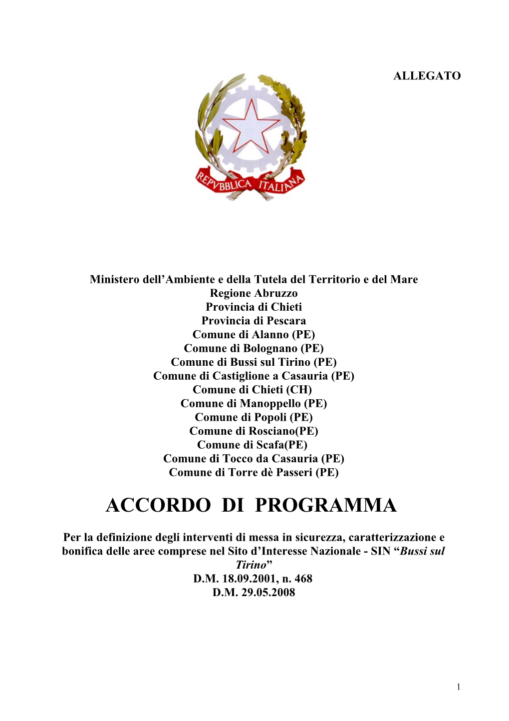 Accordo Di Programma