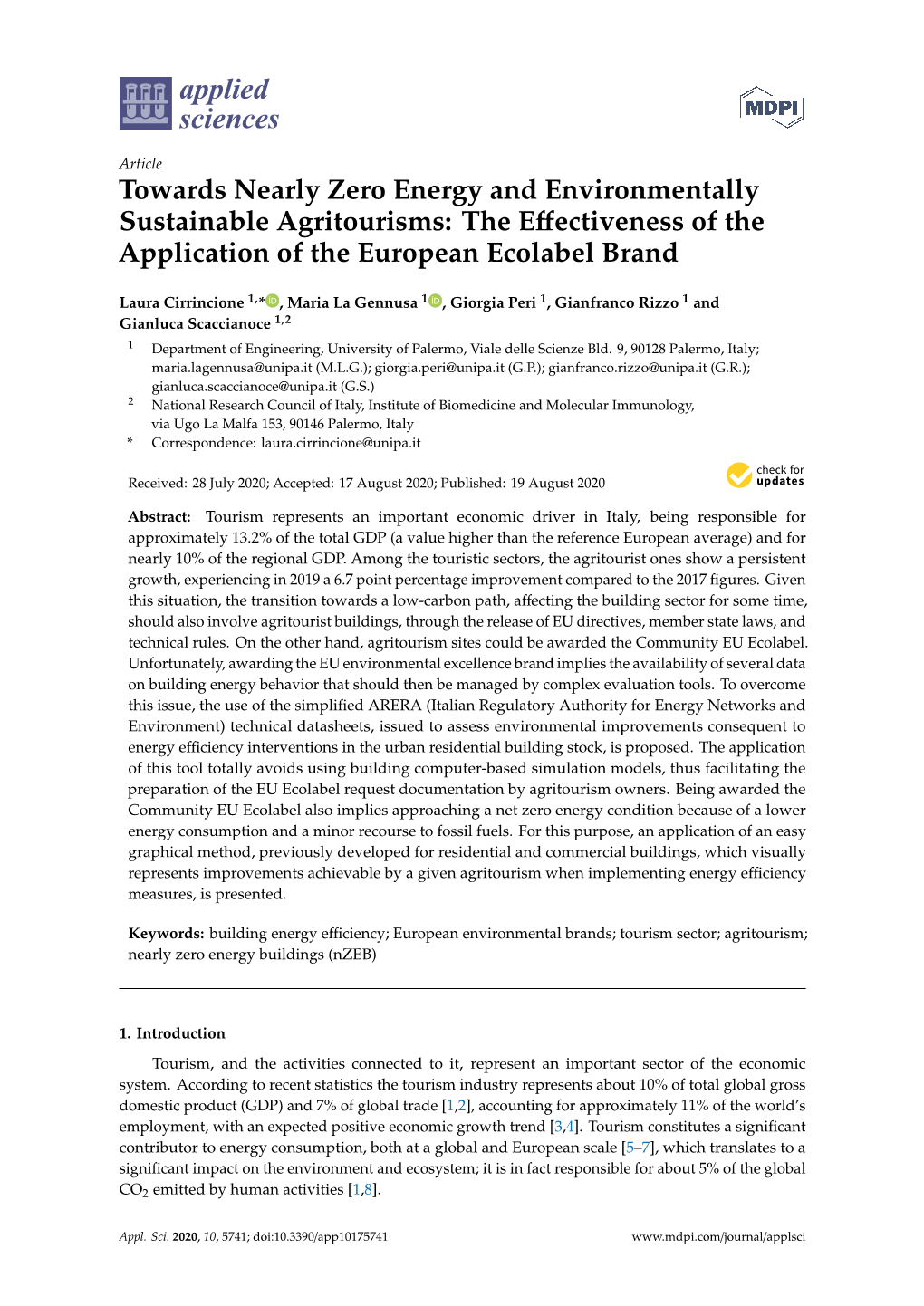Towards Nearly Zero Energy and Environmentally Sustainable Agritourisms: the Effectiveness of the Application of the European Ec