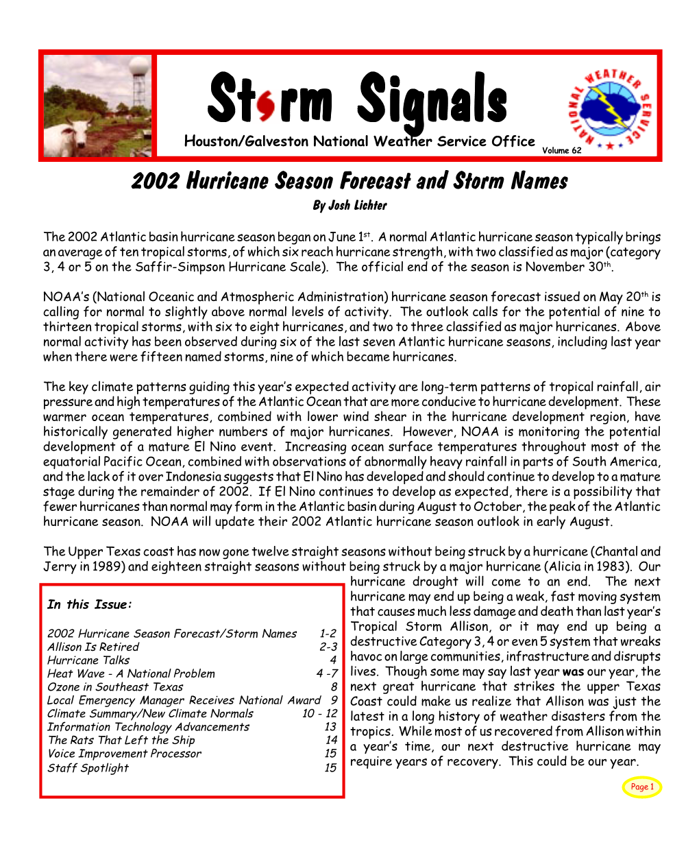 New Storm Signals