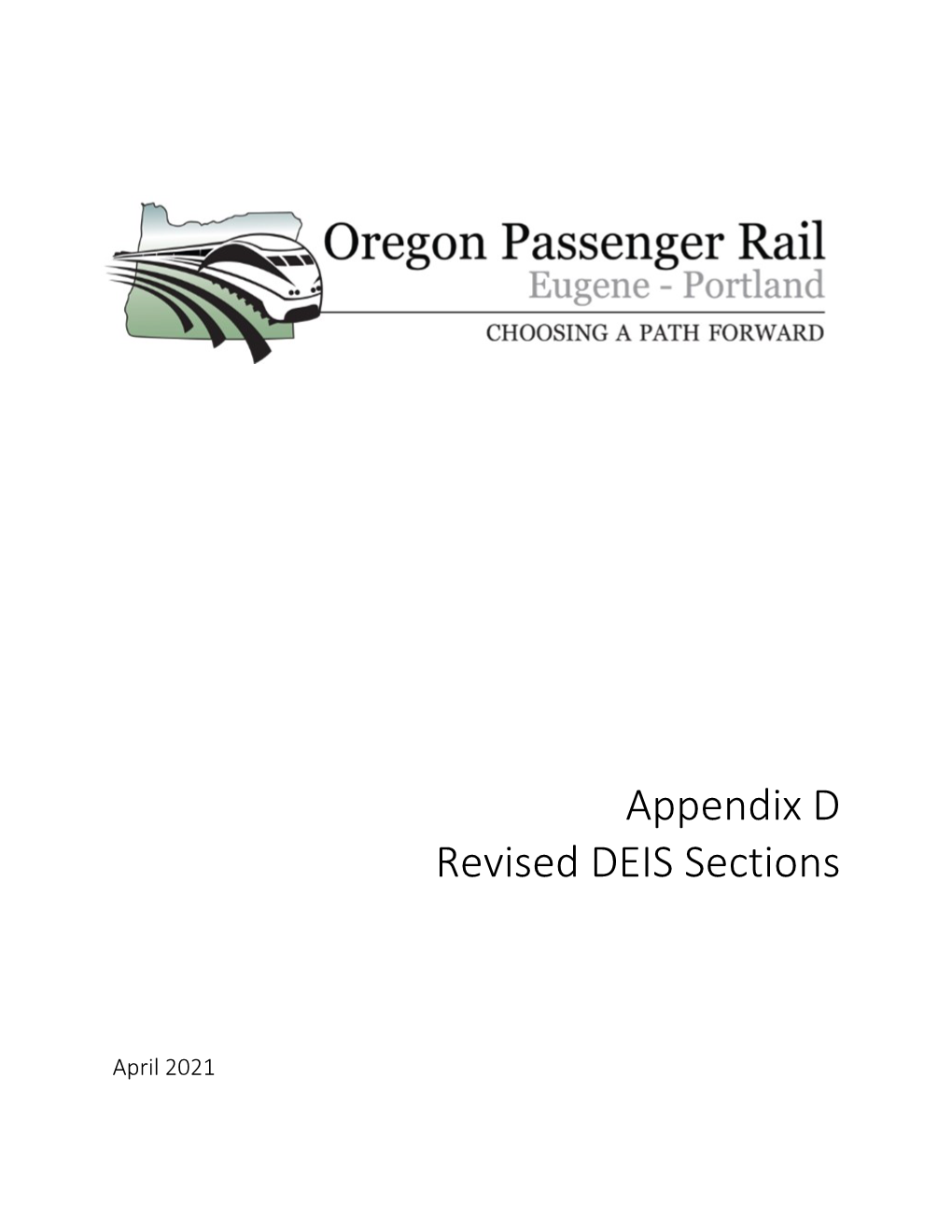 Oregon Passenger Rail Tier 1 Final Environmental Impact