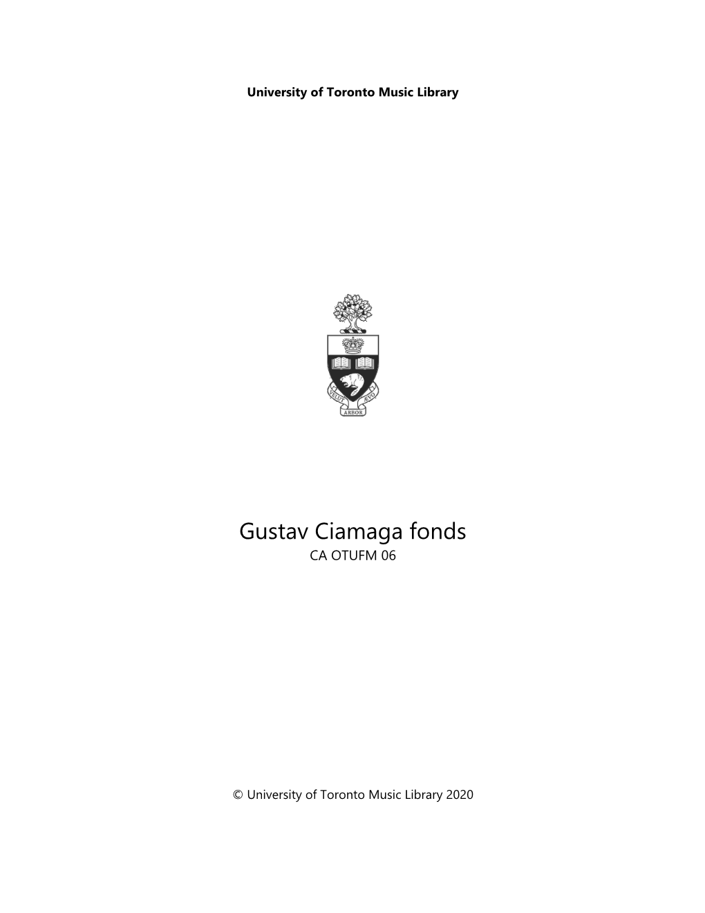 Gustav Ciamaga Fonds CA OTUFM 06