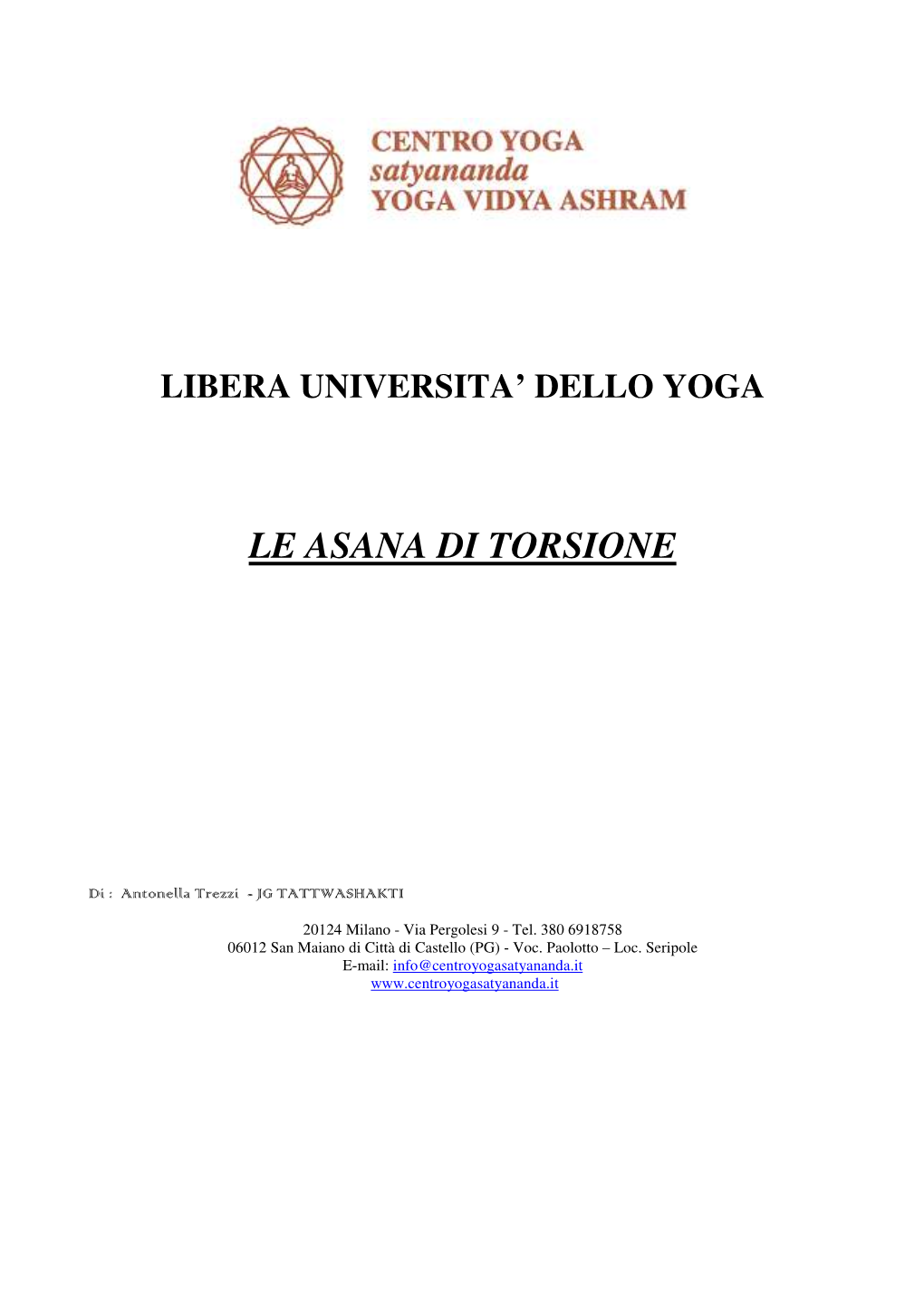 Le Asana Di Torsione