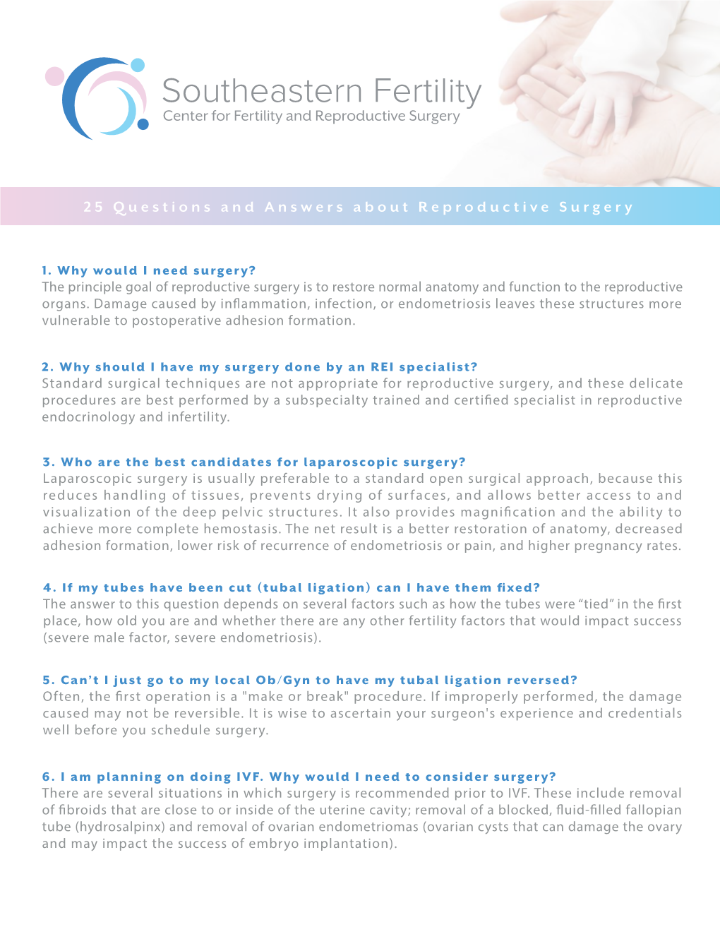 25 Questions and Answers About Surgery