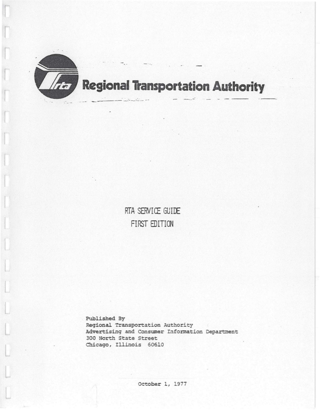 RTA Service Guide First Edition