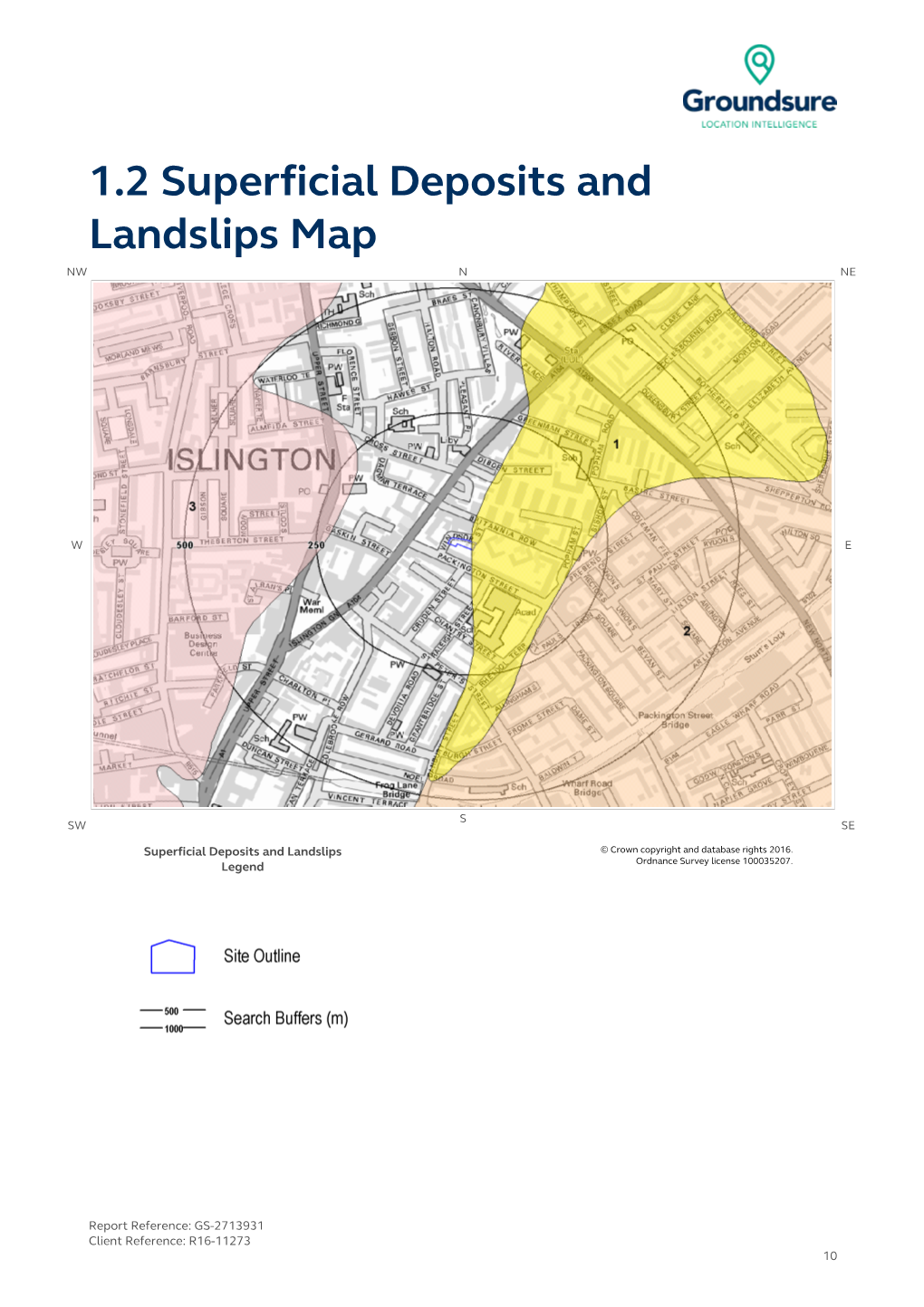 1.2 Superficial Deposits and Landslips Map NW N NE