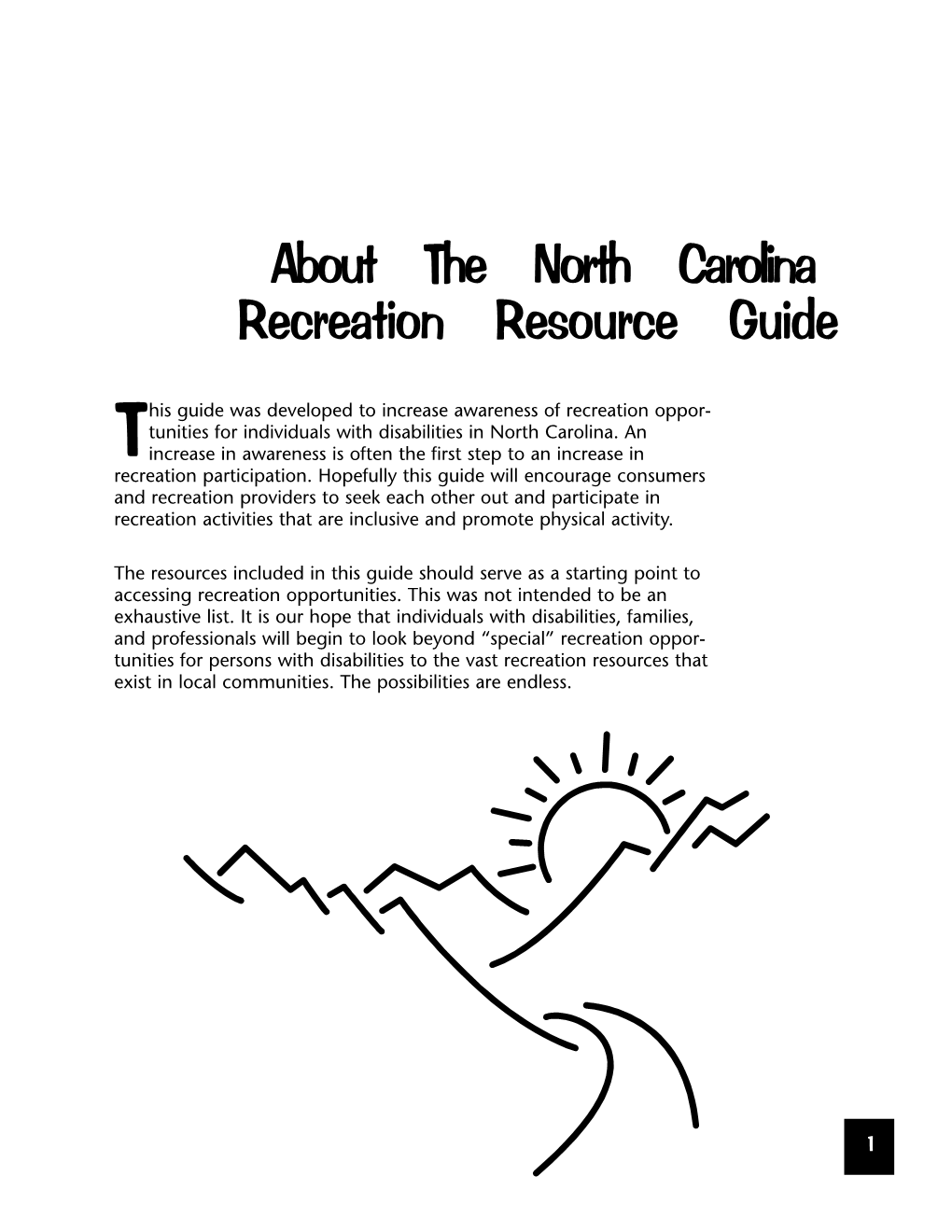 About the North Carolina Recreation Resource Guide