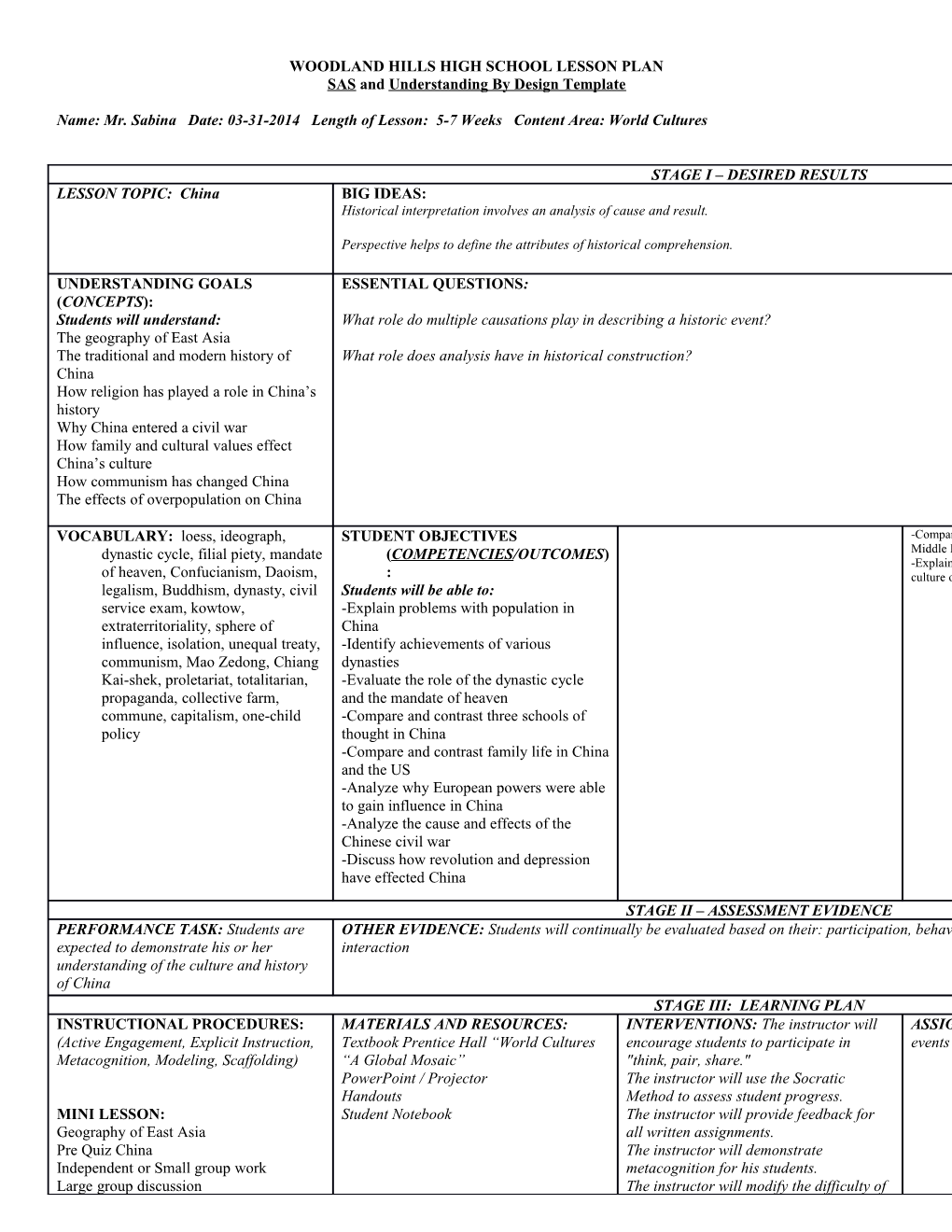 Fairless Elementary School Lesson Plan s4