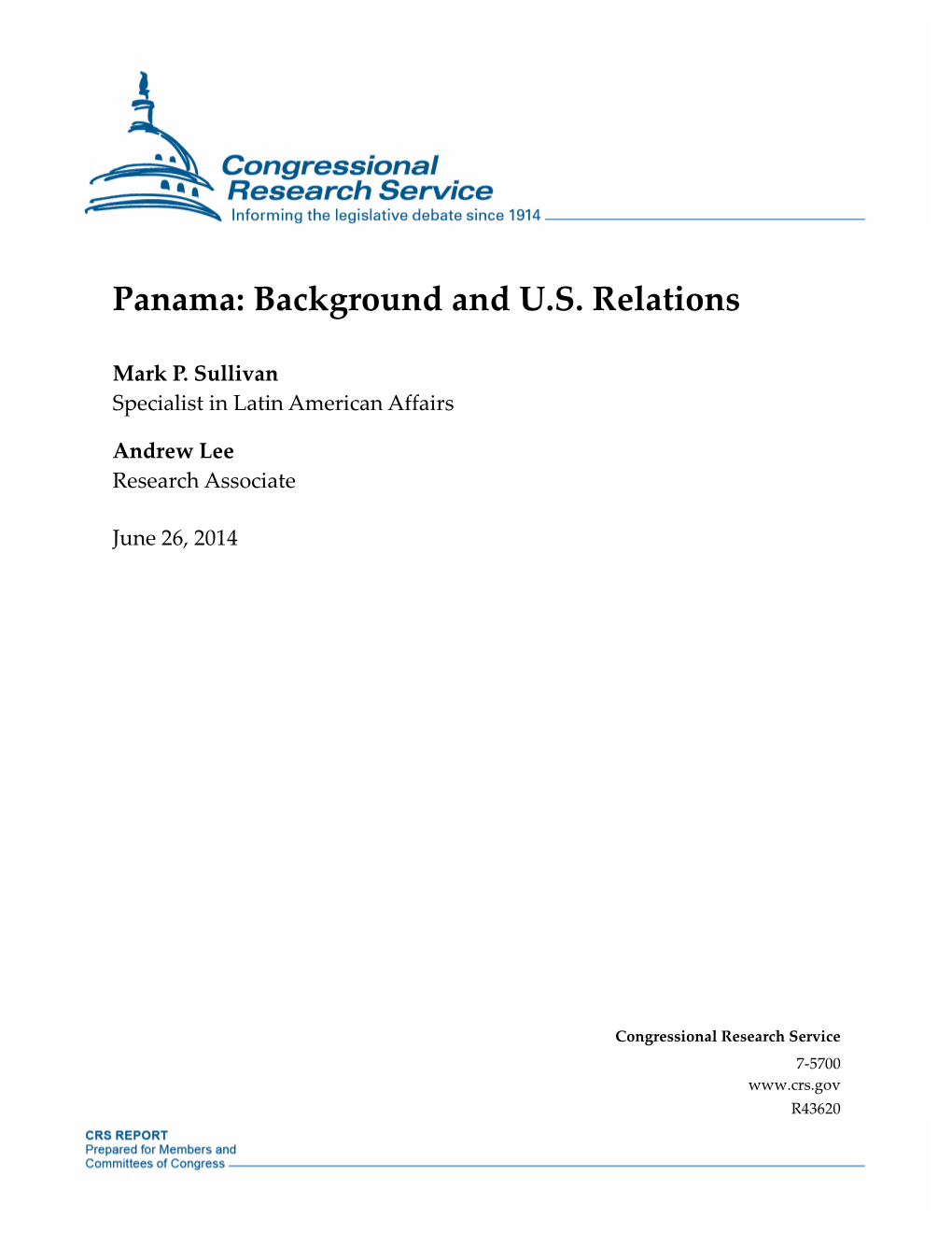 Panama: Background and U.S. Relations
