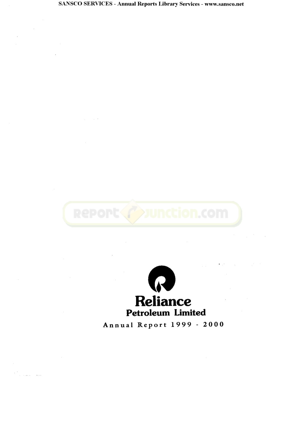 Reliance Petroleum Limited Annual Report 1999 - 2000