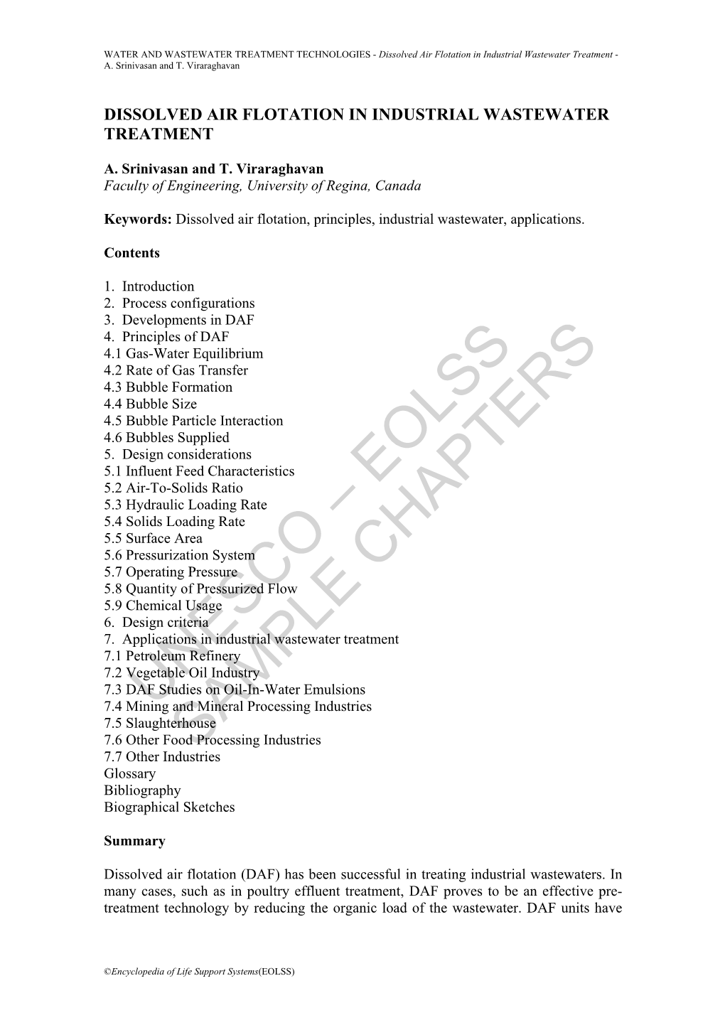 Dissolved Air Flotation in Industrial Wastewater Treatment - A