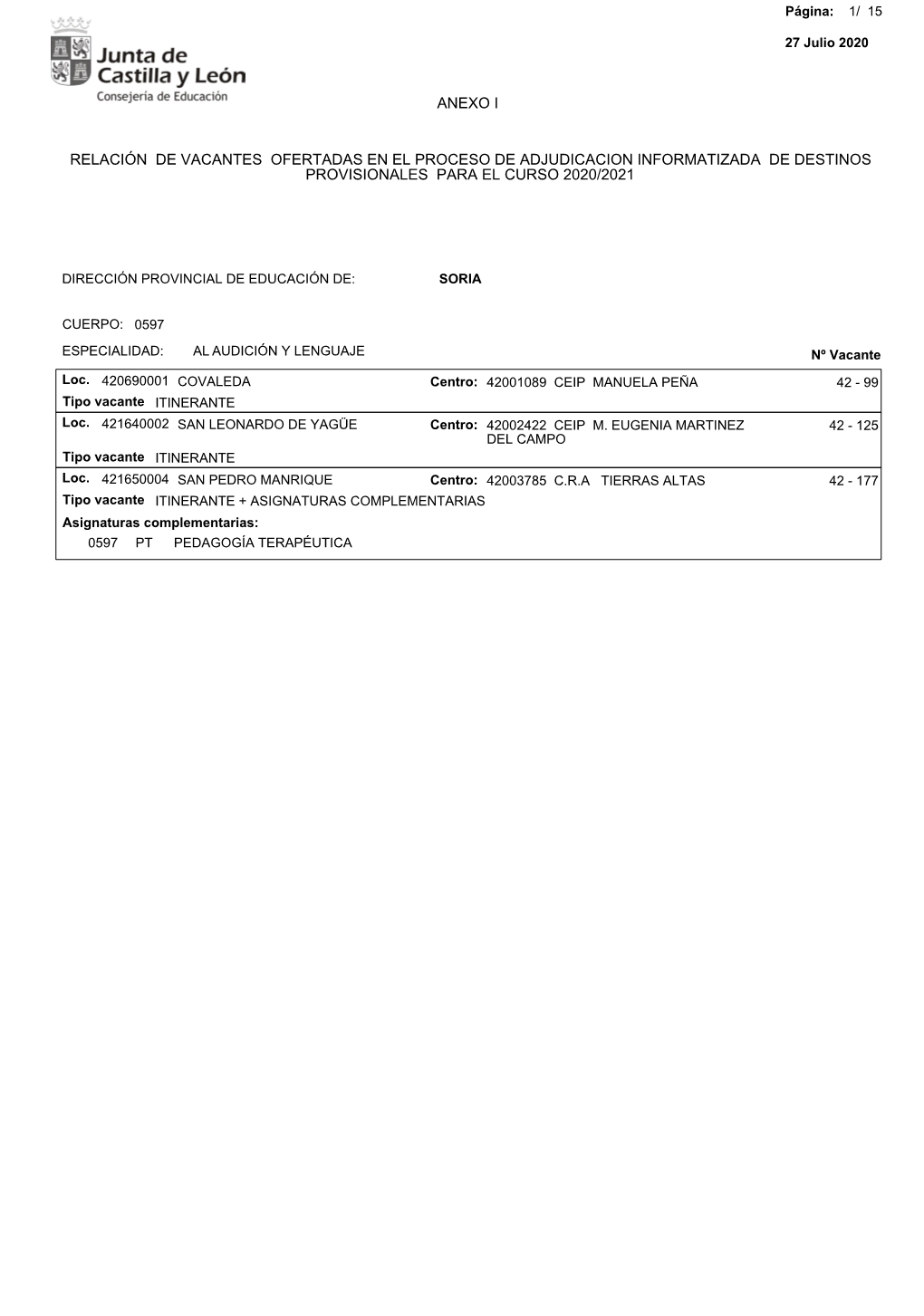 Soria Listado Vacantes AIDPROPRI