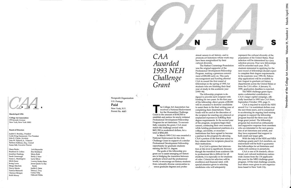 March-April 1994 CAA News