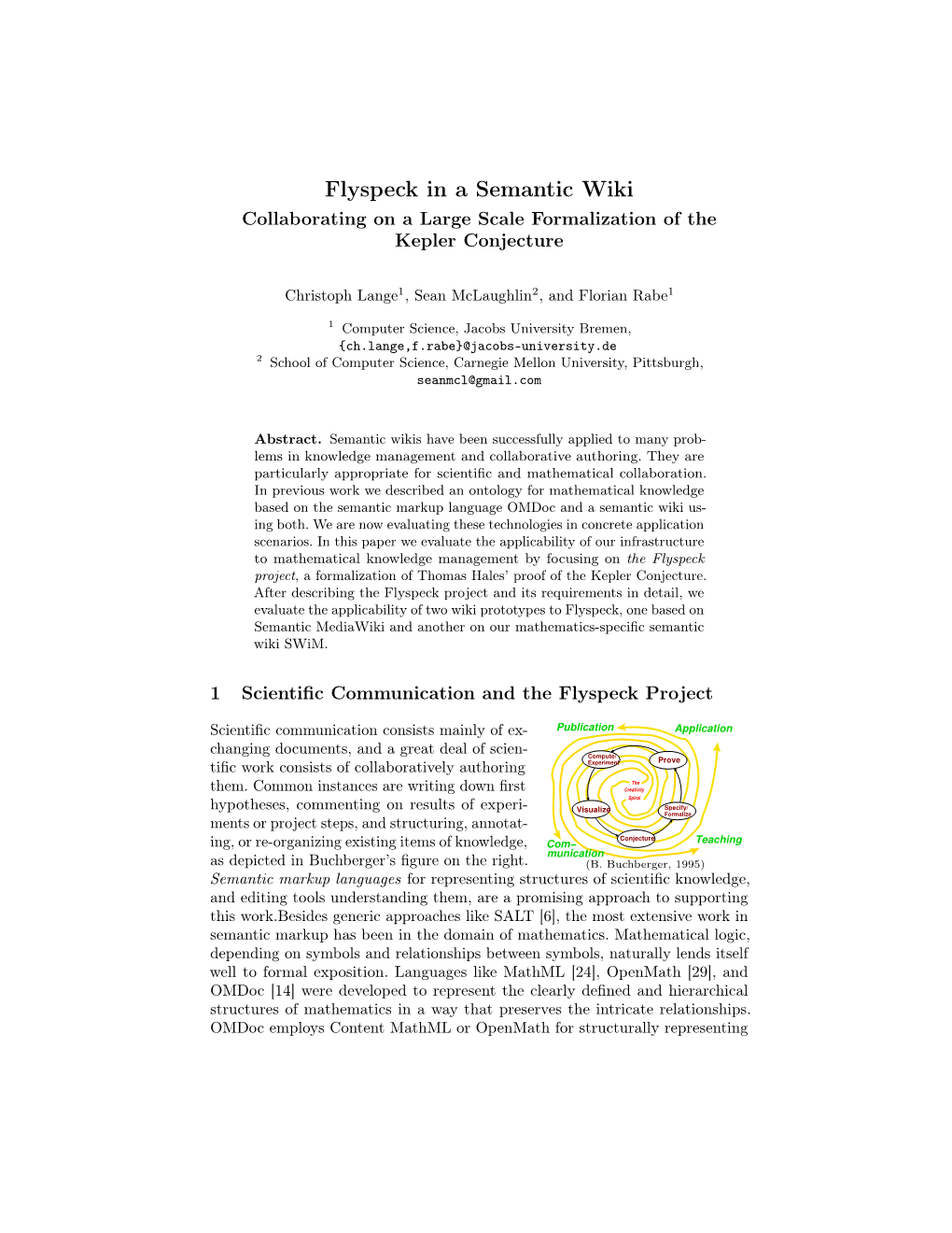 Flyspeck in a Semantic Wiki Collaborating on a Large Scale Formalization of the Kepler Conjecture