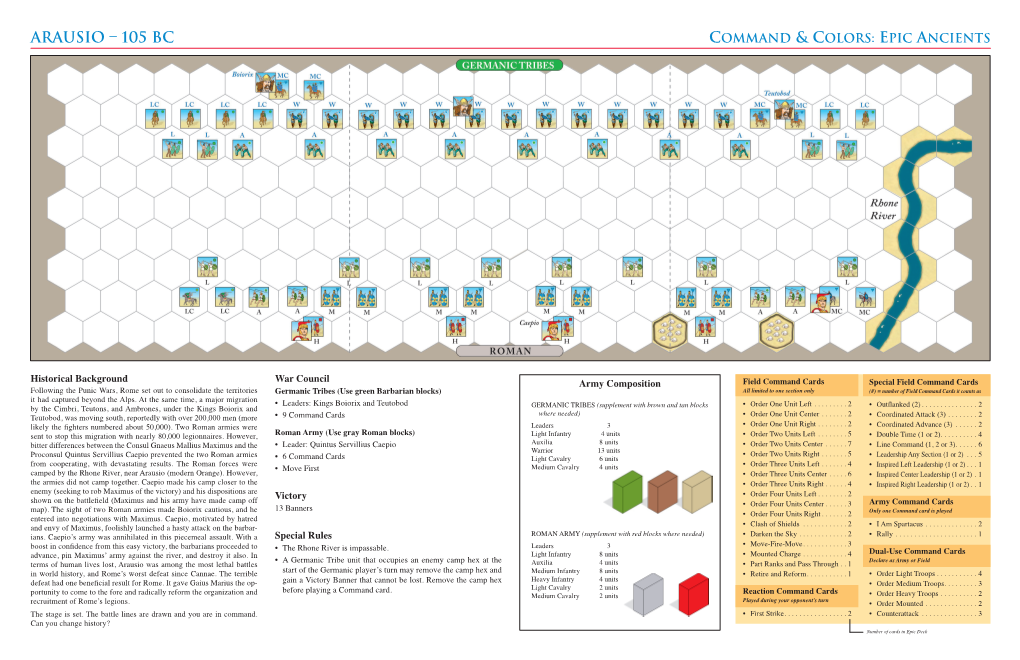 ARAUSIO – 105 BC COMMAND & COLORS: Epic Ancients