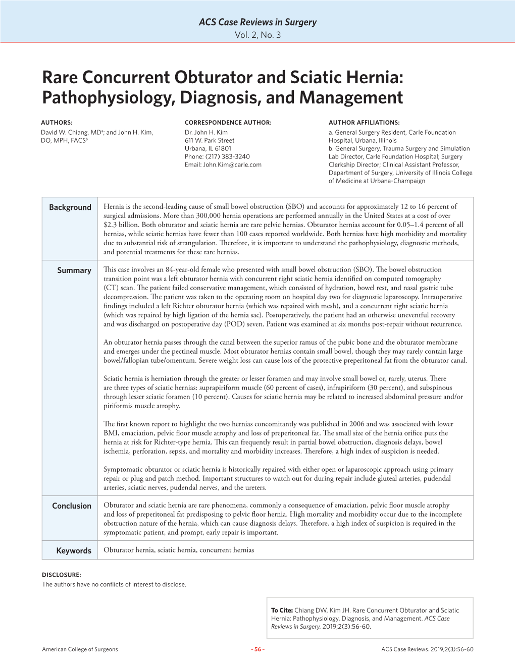 Rare Concurrent Obturator and Sciatic Hernia: Pathophysiology, Diagnosis, and Management