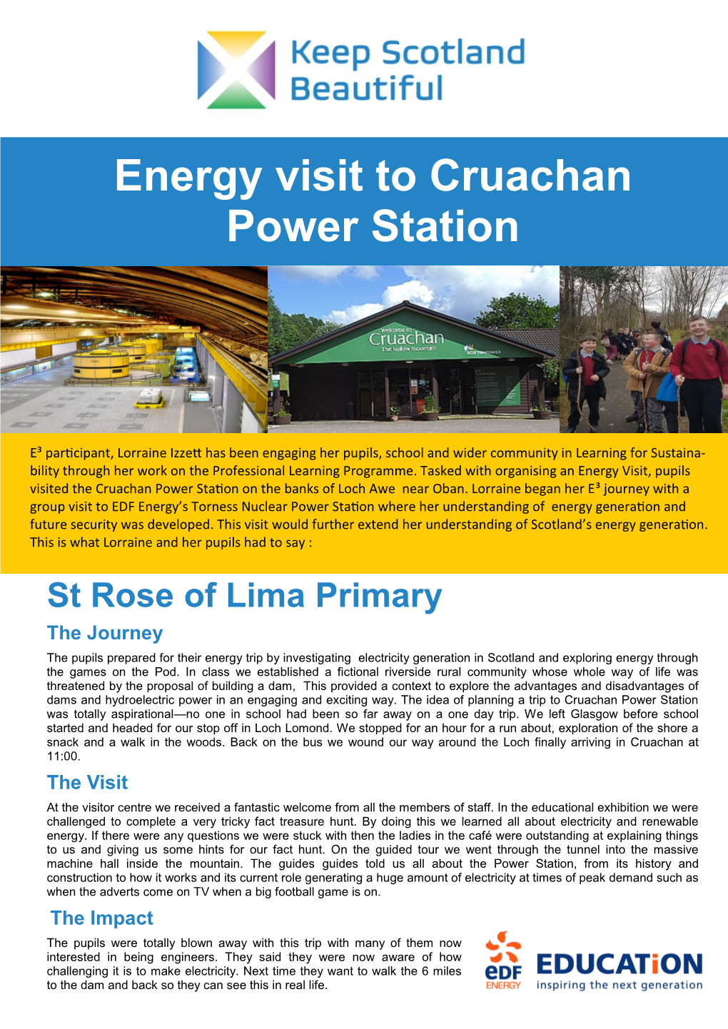 Energy Visit to Cruachan Power Station