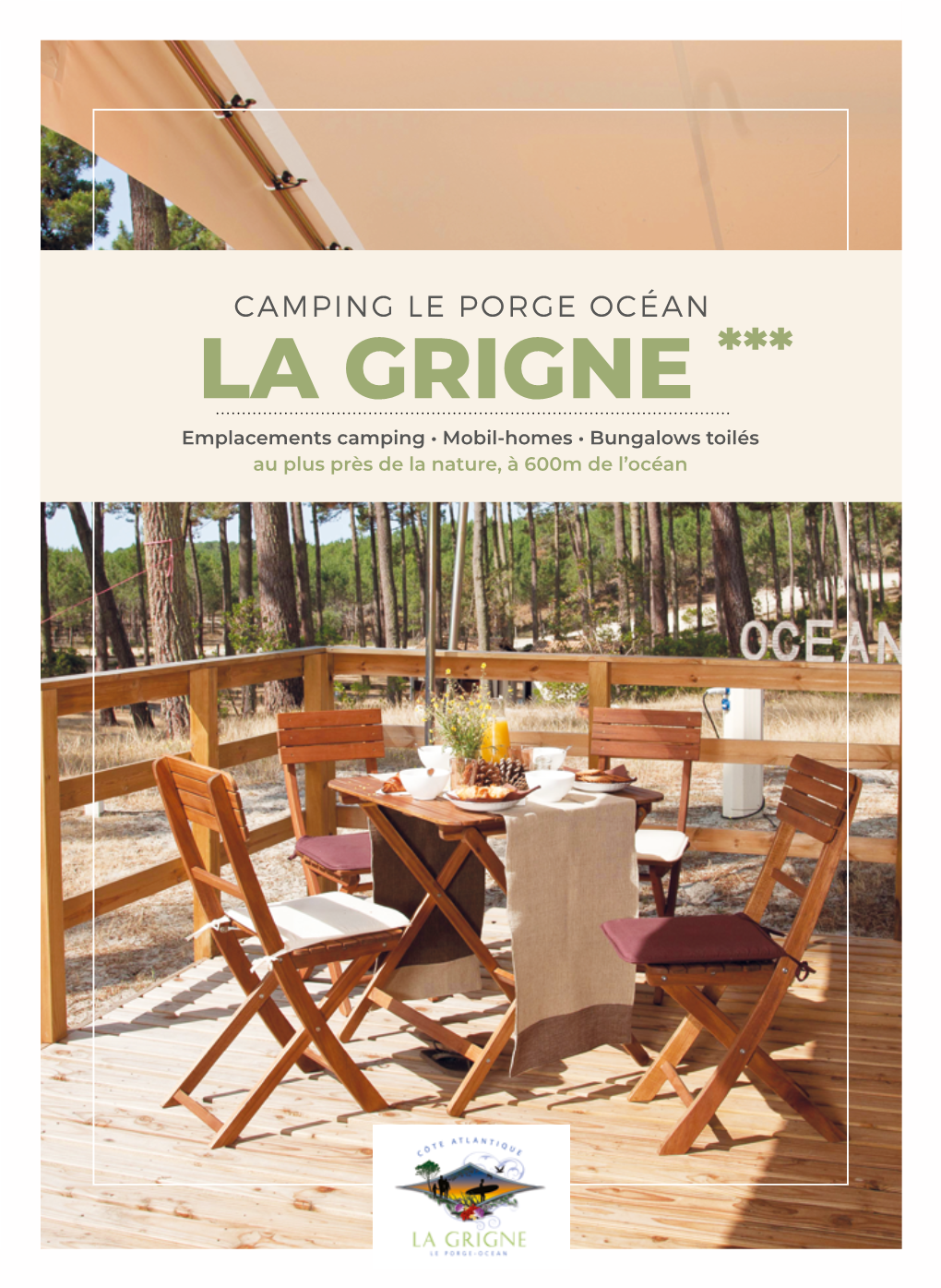 CAMPING LE PORGE Océan LA GRIGNE *** Emplacements Camping • Mobil-Homes • Bungalows Toilés Au Plus Près De La Nature, À 600M De L’Océan