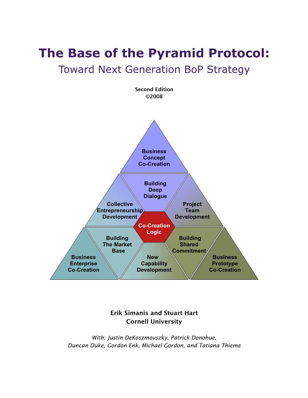 The Base of the Pyramid Protocol, 2Nd Edition