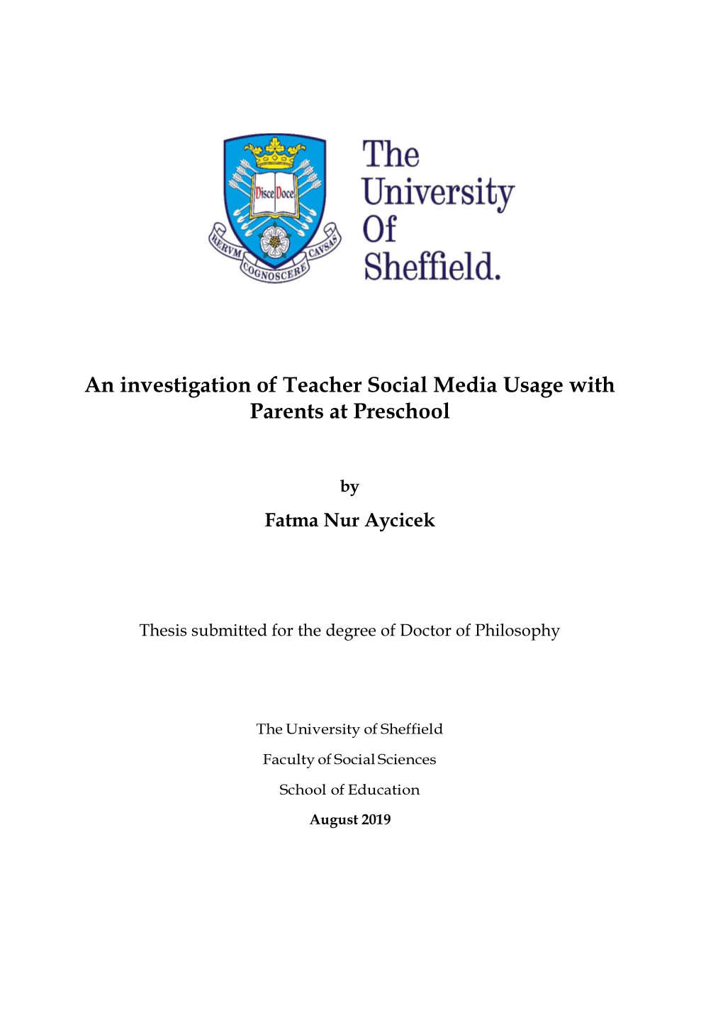 An Investigation of Teacher Social Media Usage with Parents at Preschool