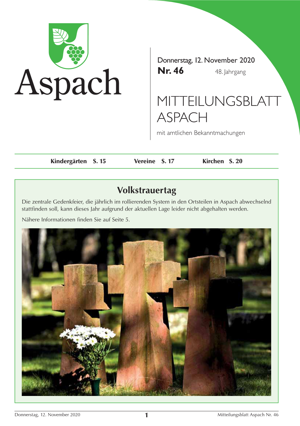 Mitteilungsblatt 46. KW (PDF-Datei)