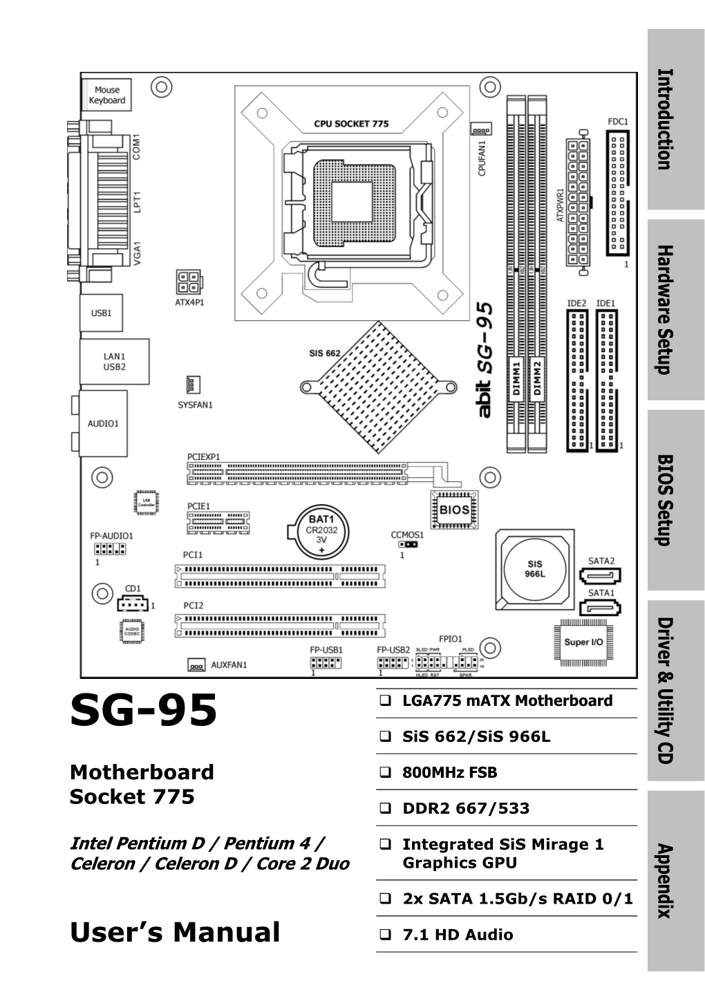 User's Manual to Load New Computer System? Please Keep a 30-Second Interval Between Each Mechanical Power On/Off