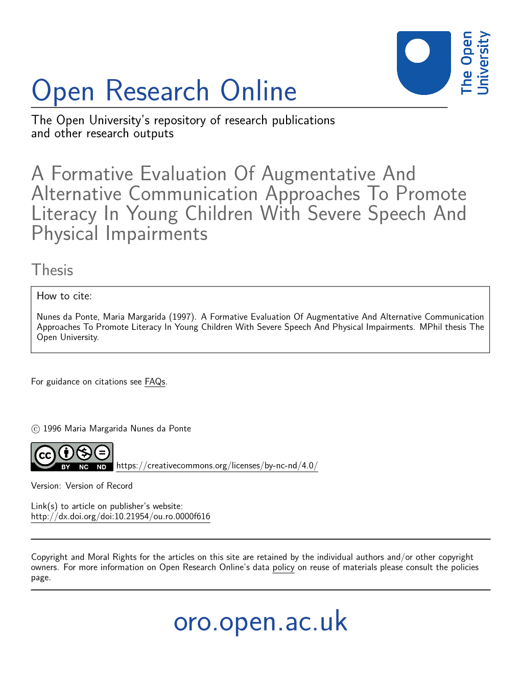 A Formative Evaluation of Augmentative and Alternative Communication Approaches to Promote Literacy in Young Children with Severe Speech and Physical Impairments