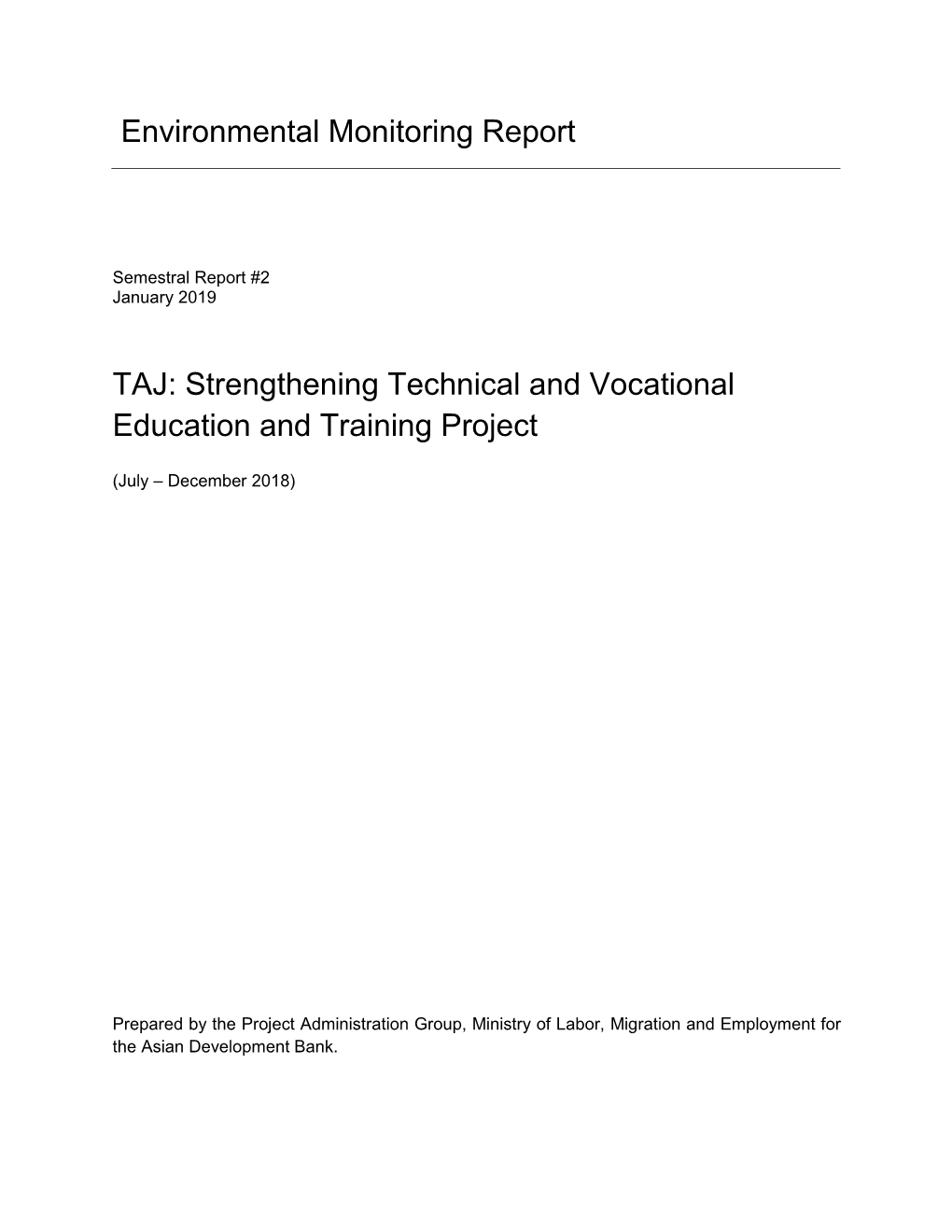 46535-001: Strengthening Technical and Vocational Education And