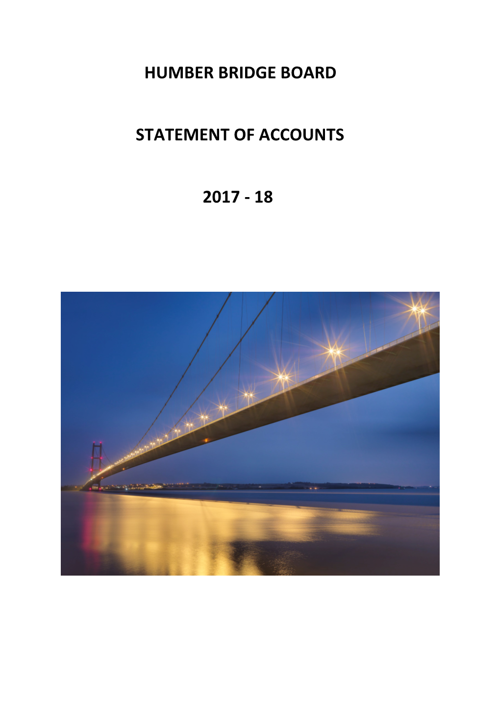 Humber Bridge Board Statement of Accounts 2017