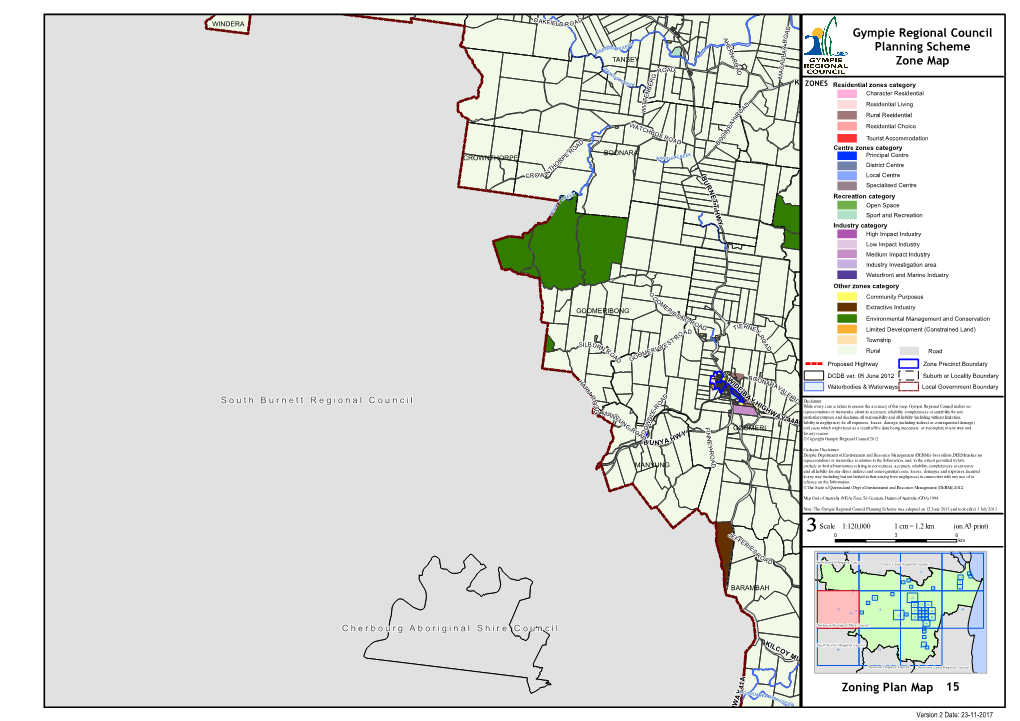 Gympie Regional Council Planning Scheme Zone Map Zoning Plan